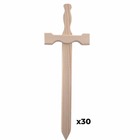 30 épées en bois 39 x 13 cm