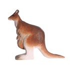 Figurine kangourou en bois