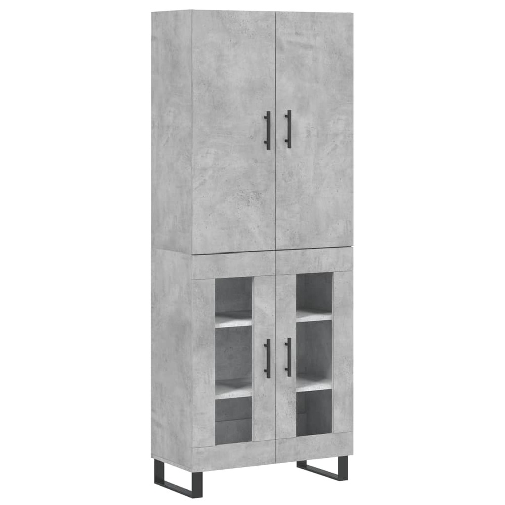 Buffet bahut commode armoire meuble de rangement organisateur cuisine salle de séjour salon haut 69,5 x 34 x 180 cm bois d'in
