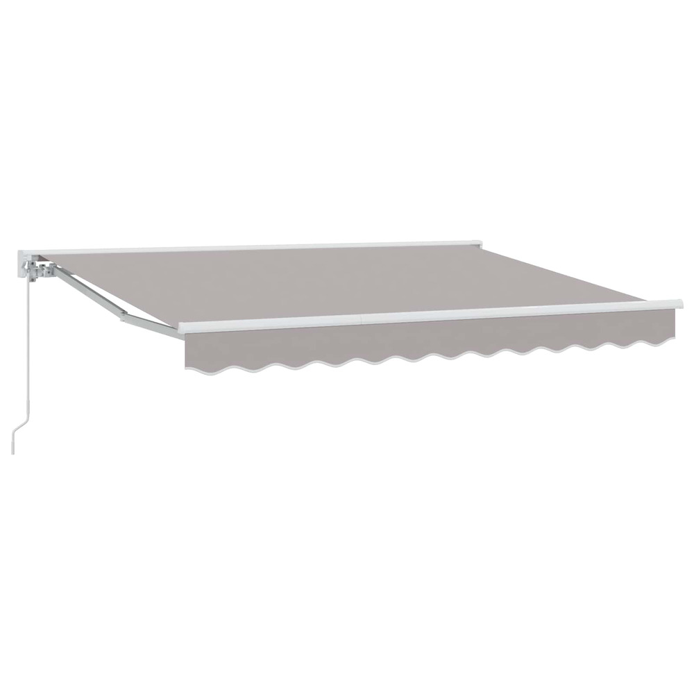 Auvent rétractable manuel gris clair 3,5 x 2,5 m