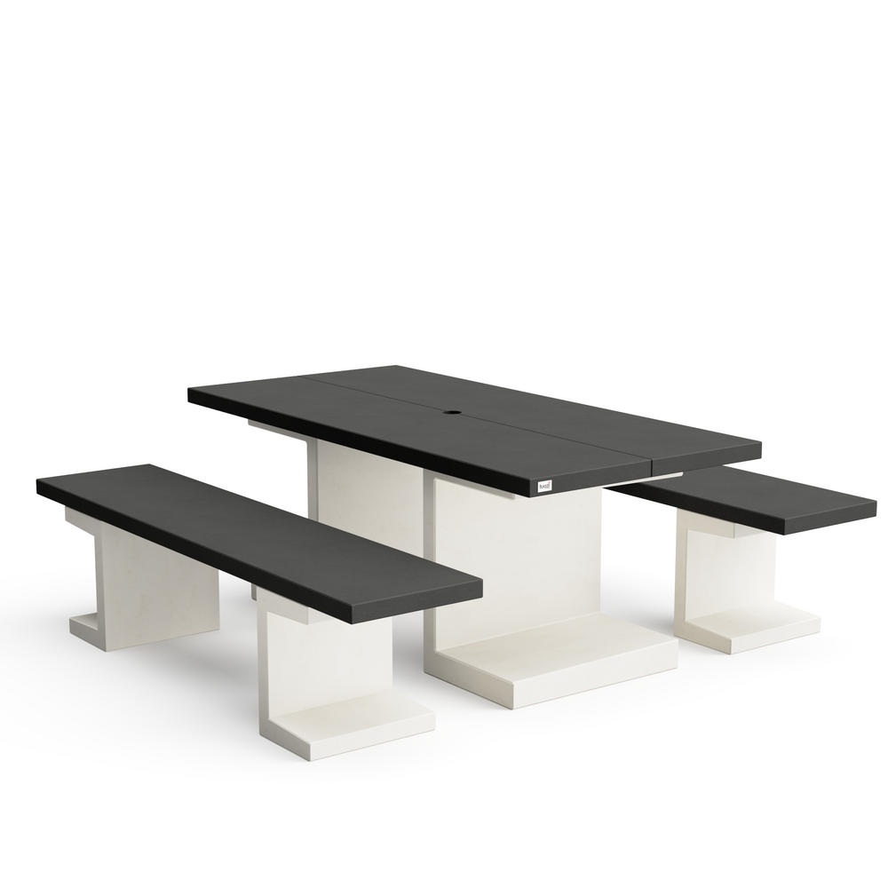 Table pick & nick lisse noir&blanc