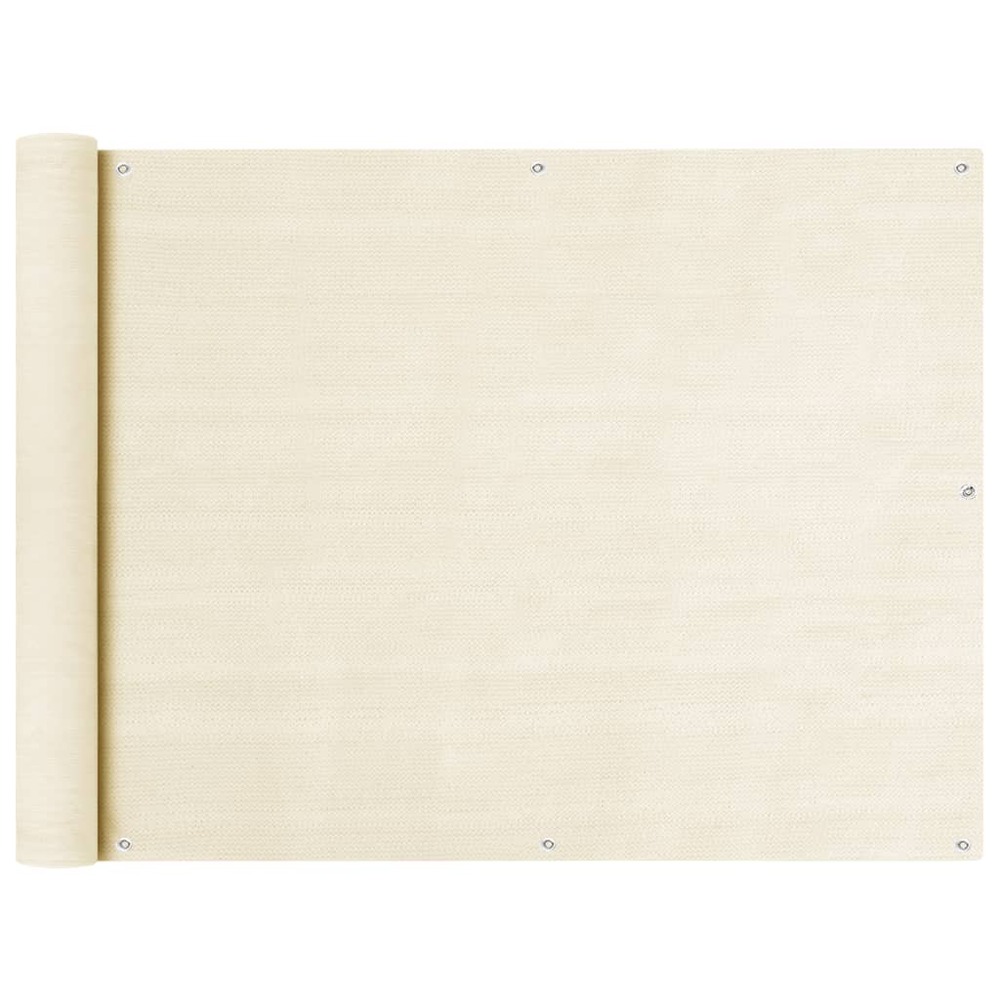 Écran de balcon crème 90x400 cm pehd