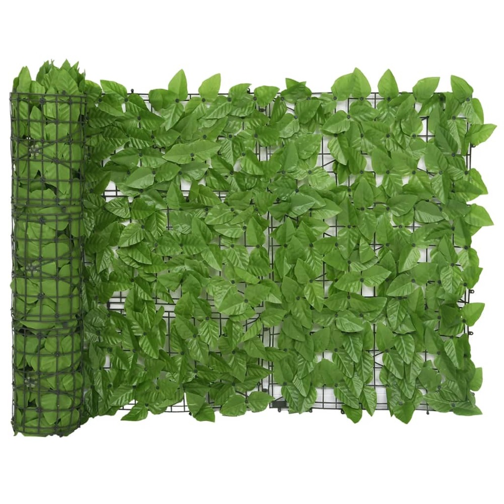 Écran de balcon avec feuilles vert 500x75 cm