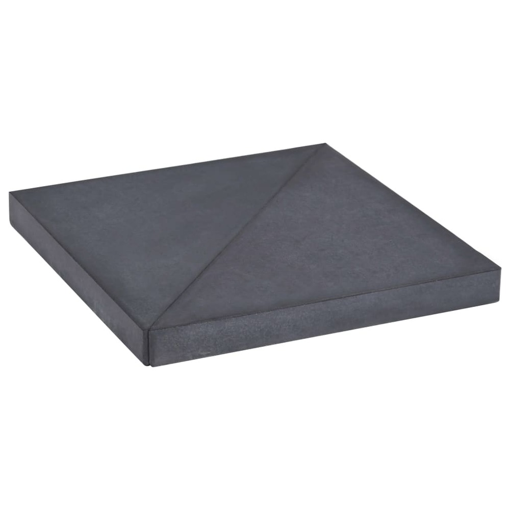 Plaque de poids de parasol noir granite carré 15 kg