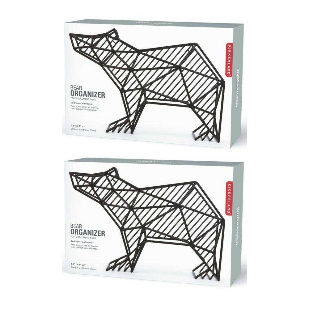 2 porte-courrier métalliques muraux ours