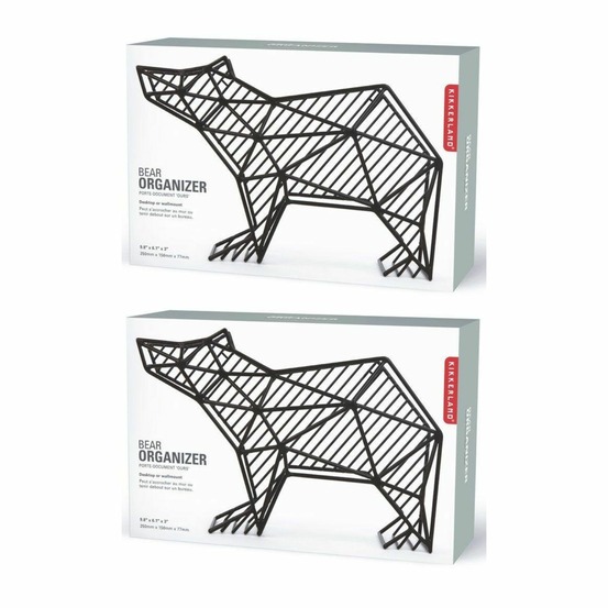 2 porte-courrier métalliques muraux ours