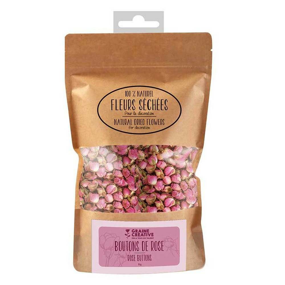 Fleurs séchées décoratives boutons de rose 16 g