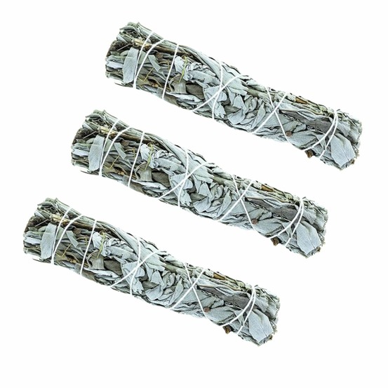 3 tresses de sauge blanche de californie