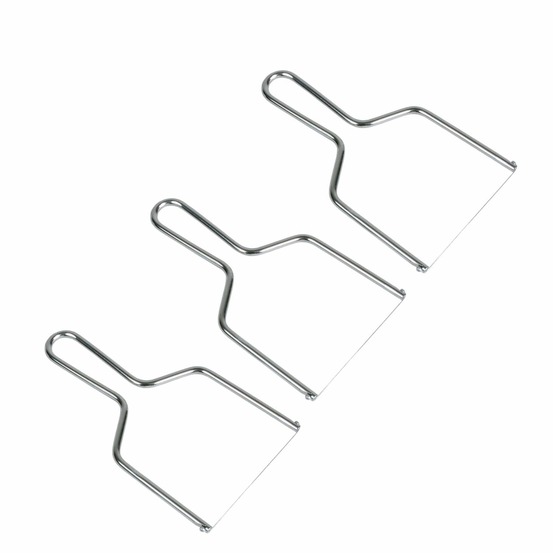 3 lyres à foie gras en inox 10 cm