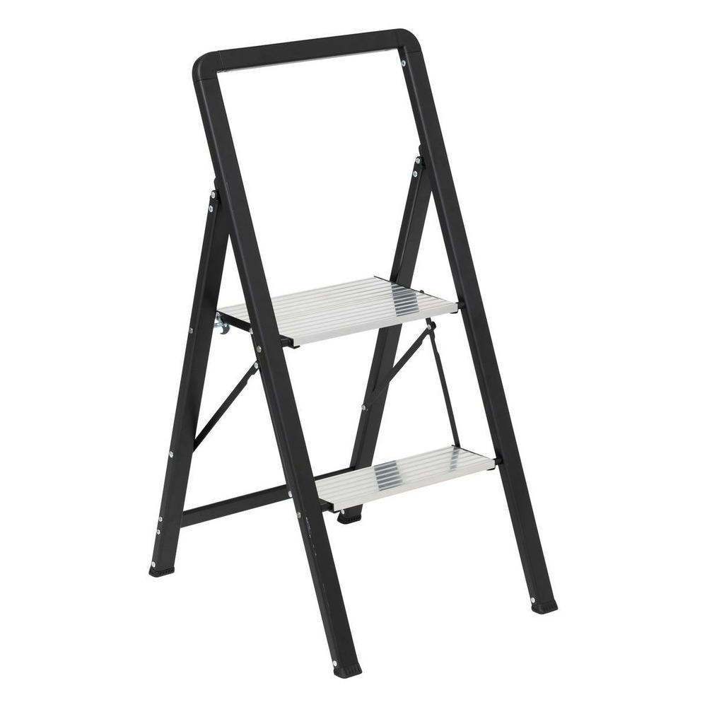 5five - marchepied en aluminium gris 2 marches h83cm