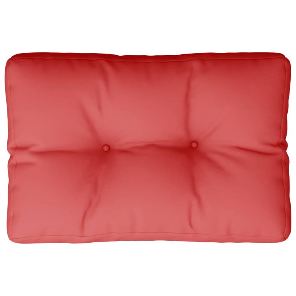 Coussin de palette rouge 50x40x12 cm tissu