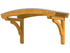 Auvent bois "rostock" - 1.42 m² - 174 x 80 cm - 10 mm - chêne clair