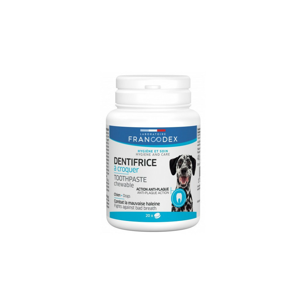 Dentifrice à croquer 20 comprimés pour chiens