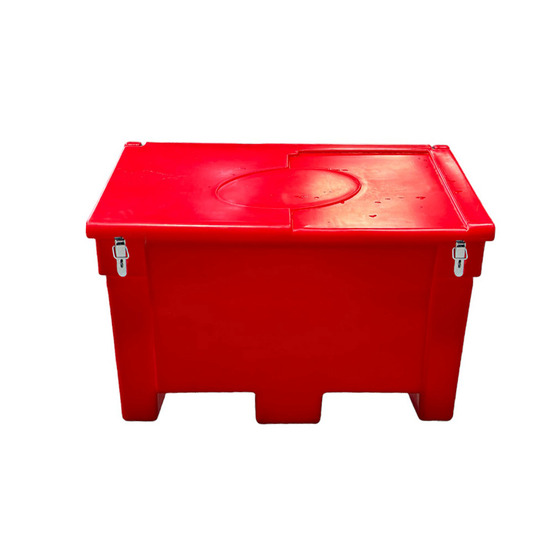 Bac à sable incendie/ à sel de déneigement 200l + grenouillères