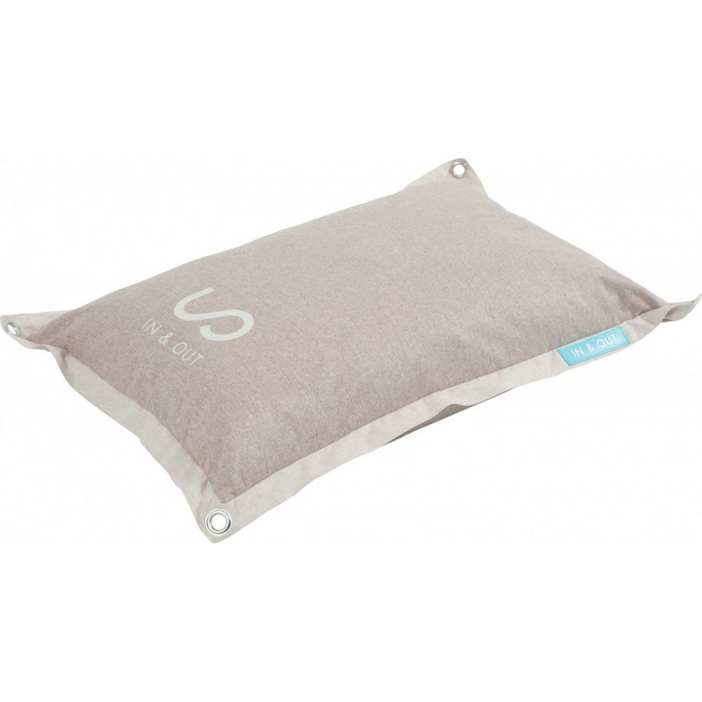 Coussin in & out 75 x 55 x16 cm couleur taupe pour chien