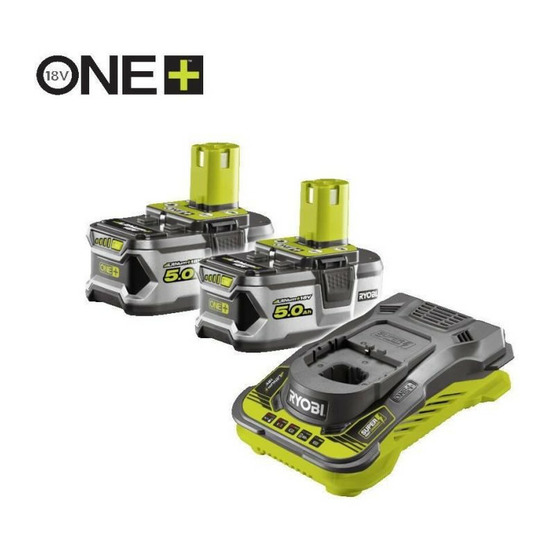 2 batteries lithium+ 18v - 5,0 ah et 1 chargeur ultra rapide 5,0 a