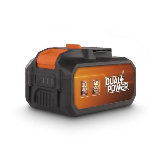 Batterie 2x20v 4ah pour outil 40v ou 8ah sur outil 20v dual power powdp9040 - compatible avec outils 40 v & 20 v