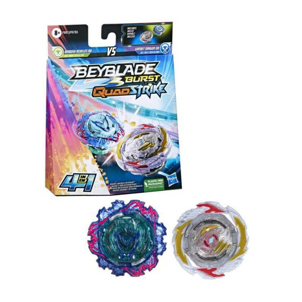 Beyblade burst quadstrike dual pack gambit dragon et ambush achilles
