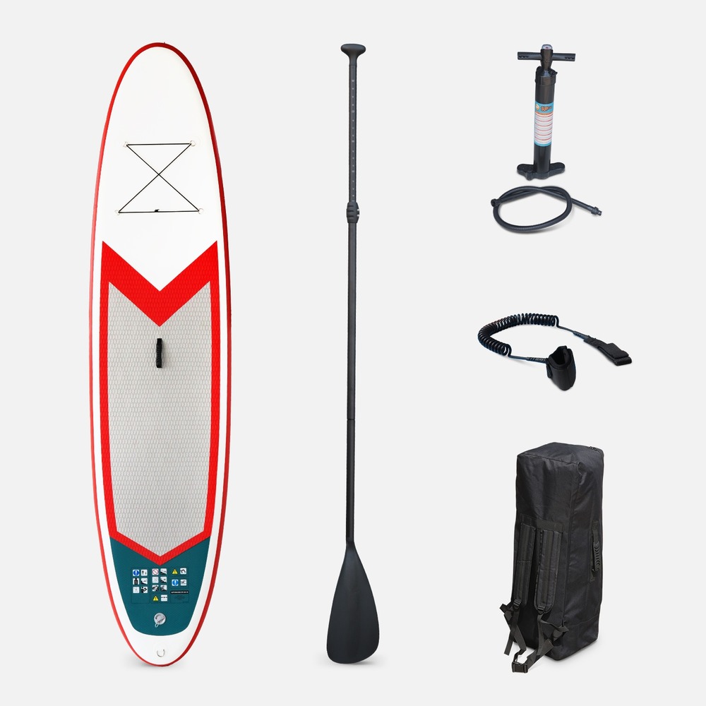Stand up paddle gonflable – pablo 10'10" - 15cm d'épaisseur - pack stand up paddle gonflable (sup) avec pompe haute pression double