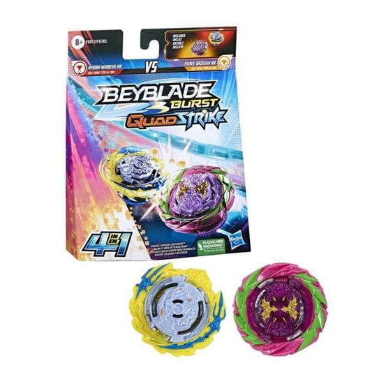 Beyblade burst quadstrike dual pack fierce bazilisk et hydra kerbeus