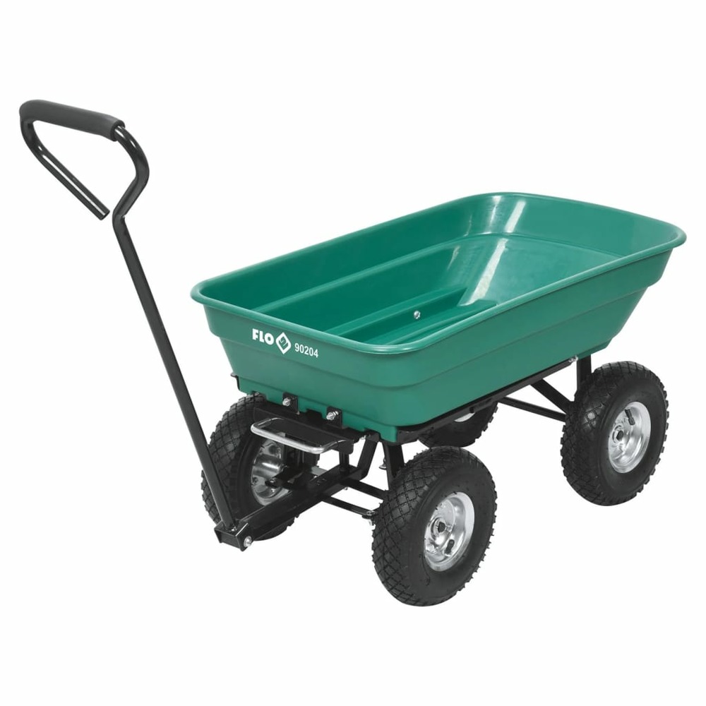 Chariot à benne basculante de jardin 55 l 150 kg