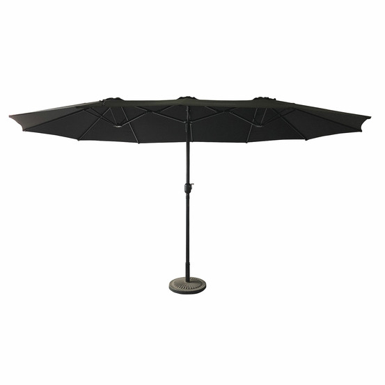 Parasol double 2,7x4,6m linai noir