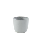 Pot rond en fibre de verre - 50 x 42 cm - gris clair