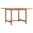 Table de jardin 120x120x75 cm bois de teck solide