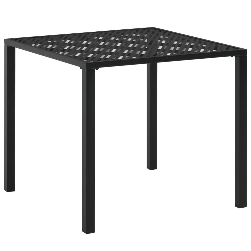 Table de jardin noir 80x80x72 cm acier