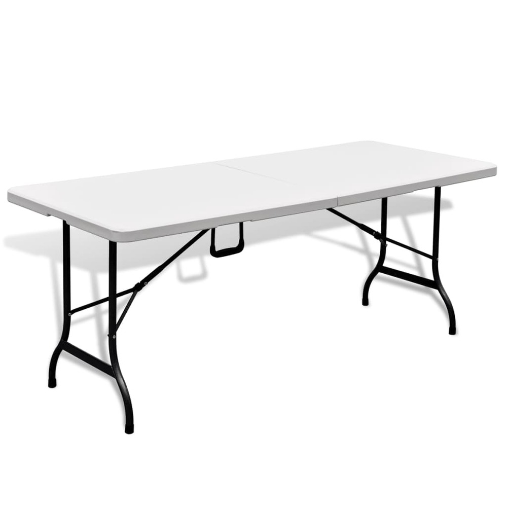 Table pliable de jardin blanc 180x75x74 cm pehd