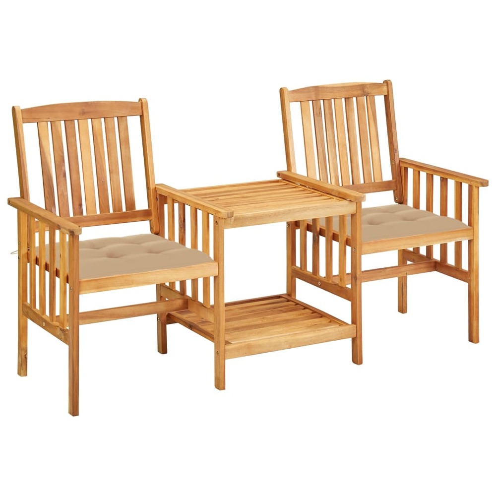 Table avec 4 chaises avec coussins 