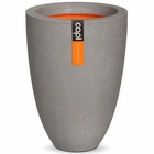 424334  vase "urban smooth" elegant low 26x36 cm grey kgr781