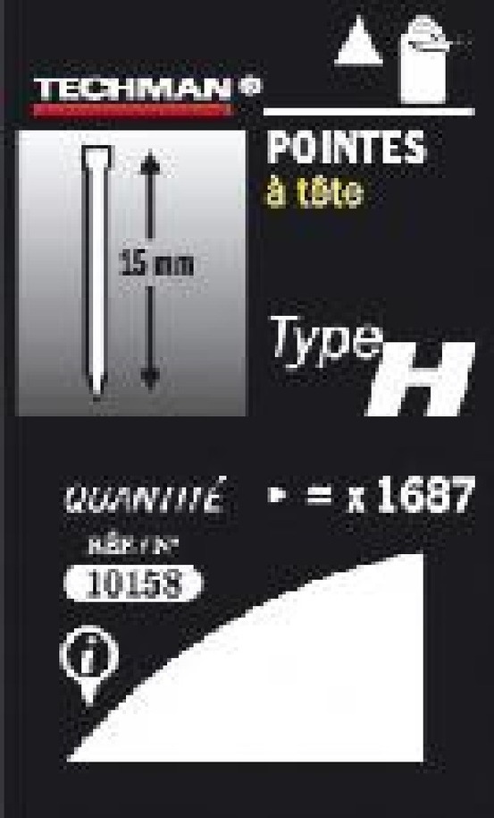 Pointes 19 mm - type h