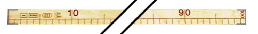 Mètre de tailleur en bois
