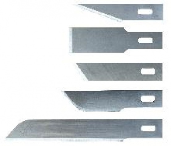 3 lames de scalpel tranchant devant biseauté