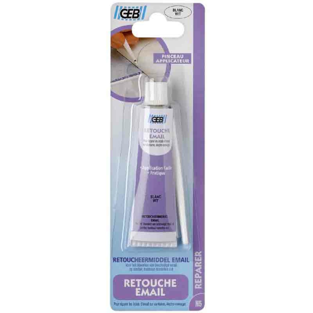 Retouche pour surfaces émaillées - tube 20 ml - blanc