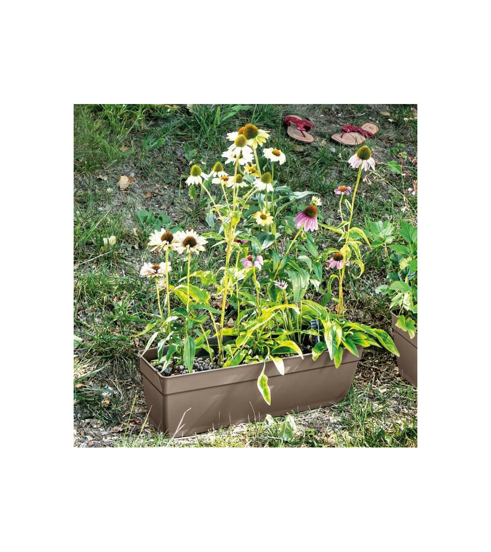 Jardiniere ninfea r camel a réserve d'eau - coloris taupe - 60cm