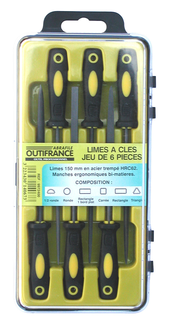 Jeu 6 limes de précision type geneve