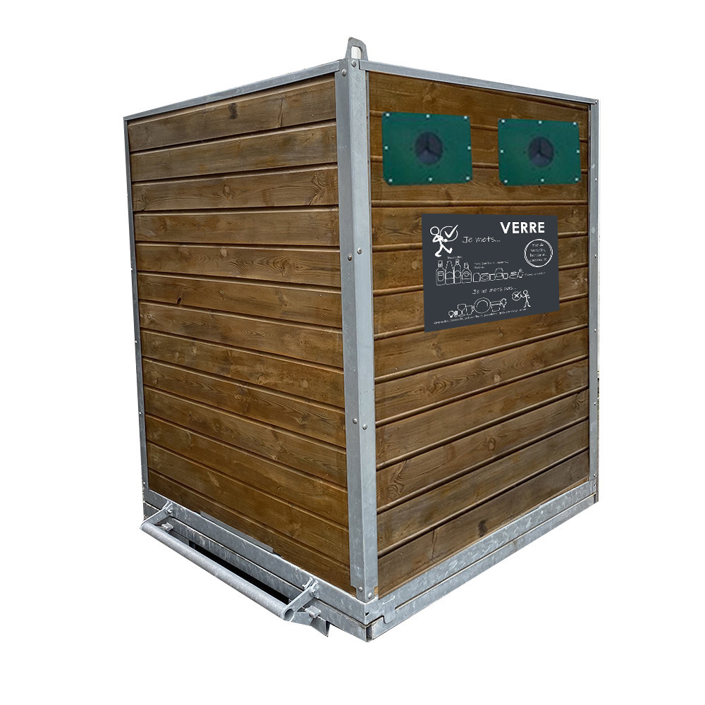 Colonne aérienne volontaire bois 4m3 simple crochet sylvio-lot de 8