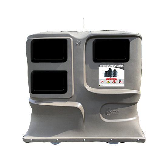 Colonne aérienne d'apport volontaire 4m3 simple crochet pehd lila-lot de 9