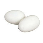 Lot de 2 œuf factice en argile ø 4 cm pour poule, couleur blanc
