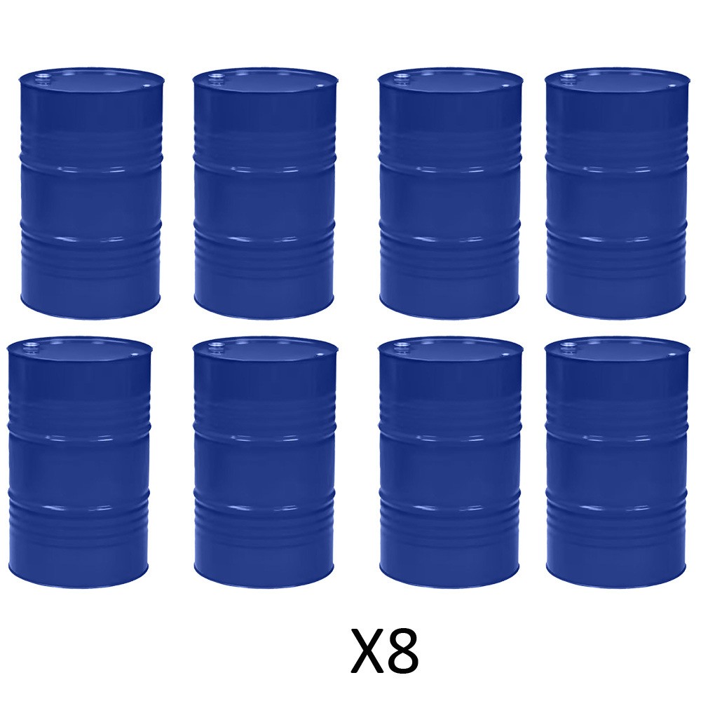 Lot de 8 - fûts métalliques rénovés à bondes 216l