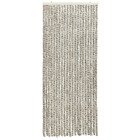 Moustiquaire gris clair et gris foncé 56x185 cm chenille