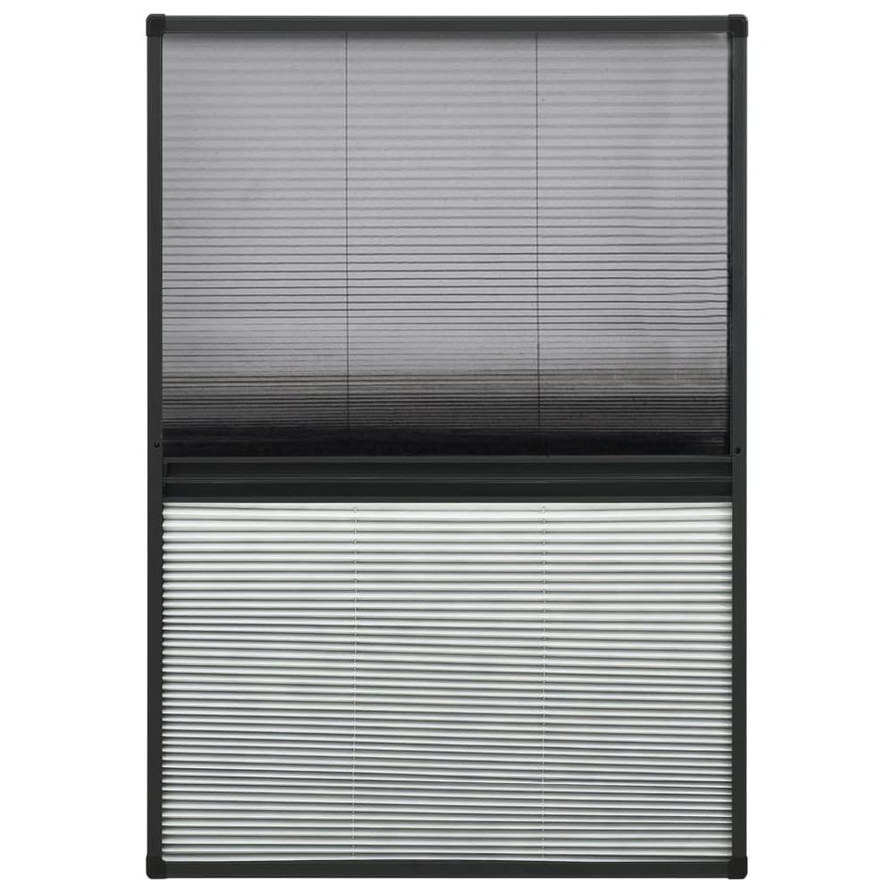 Moustiquaire plissée pour fenêtre aluminium 100x160cm et auvent