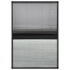 Moustiquaire plissée pour fenêtre aluminium 110x160cm et auvent