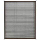 Moustiquaire plissée pour fenêtre aluminium marron 60x80 cm