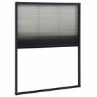 Moustiquaire plissée pour fenêtre aluminium anthracite 60x80 cm