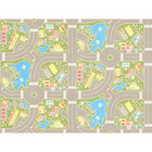 Tapis vinyle pour les enfants - les rues de la ville verte - 150 x 200 cm