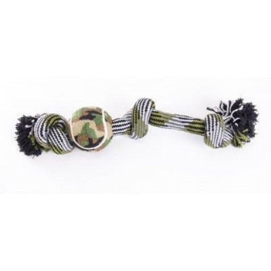 Corde balle de tennis camouflage pour chiens - collection camouflage