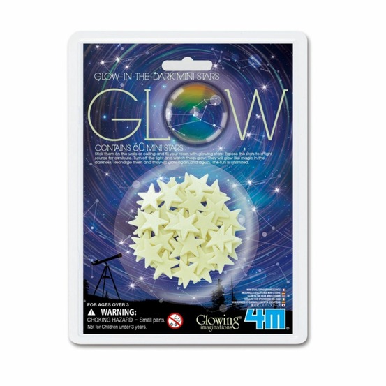 60 mini étoiles phosphorescentes 4m